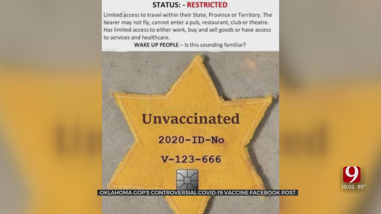 Social Post Sparks Outrage After Oklahoma GOP Compares Employer Vaccine Mandates To Holocaust