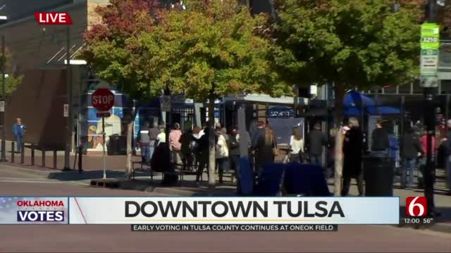 Tulsa County Early Voting Continues At ONEOK Field After Record Breaking Day 1 Turnout
