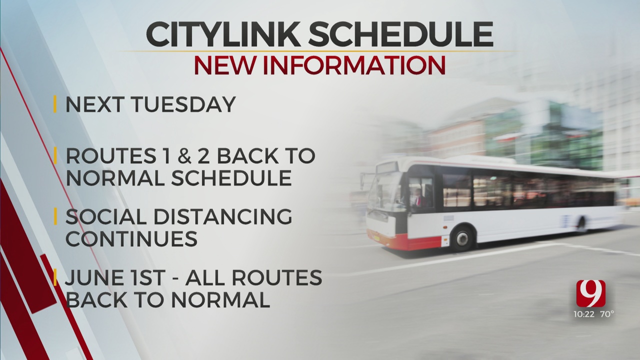 Two CityLink Buses In Edmond Will Resume Normal Schedule This Week