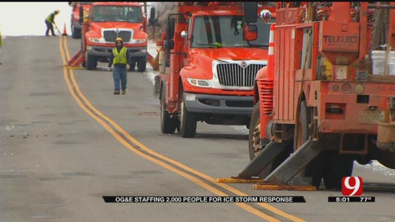OG&E Staffing Nearly 2,000 People For Ice Storm Response