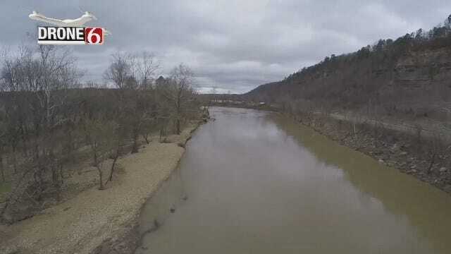 Drone 6 Video Of Illinois River Levels Near Tahlequah