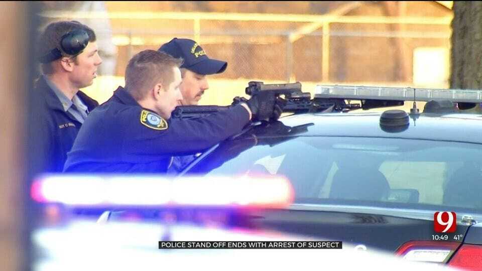 Barricaded Suspect In Custody After 5-Hour Standoff, House Fire In SW OKC
