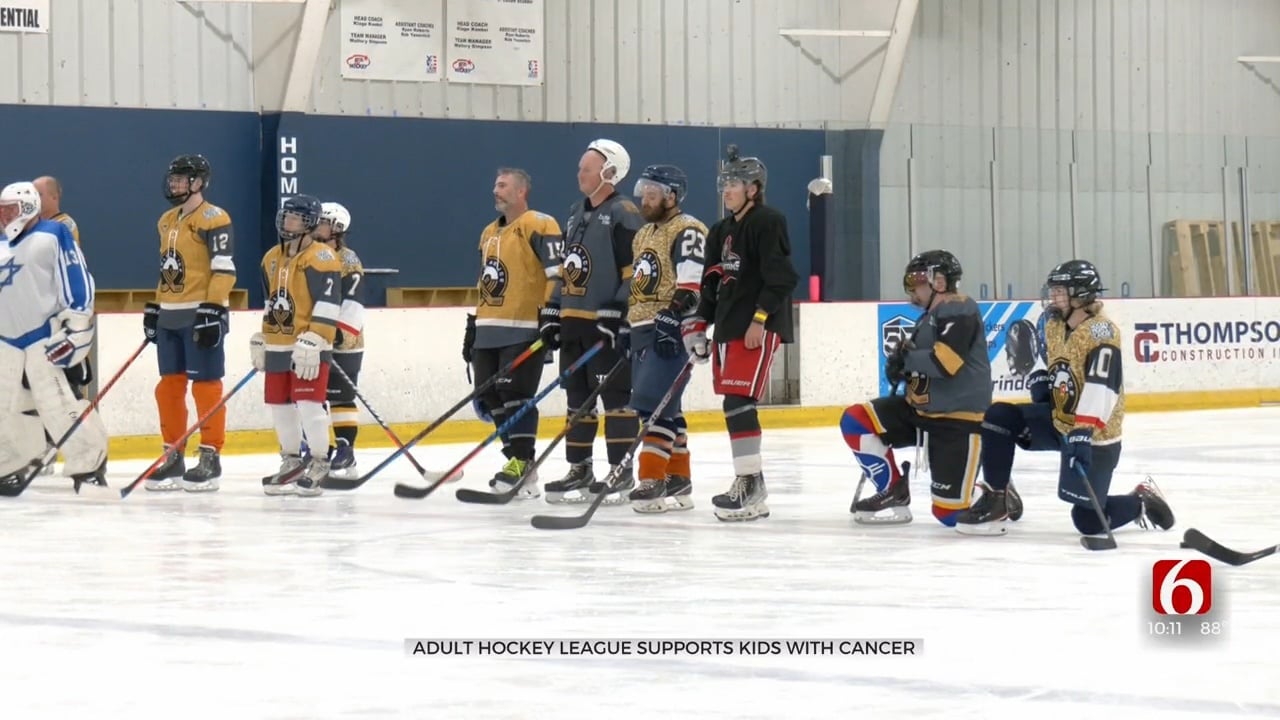 Tulsa Adult Hockey League Raises Money For Children Battling Cancer