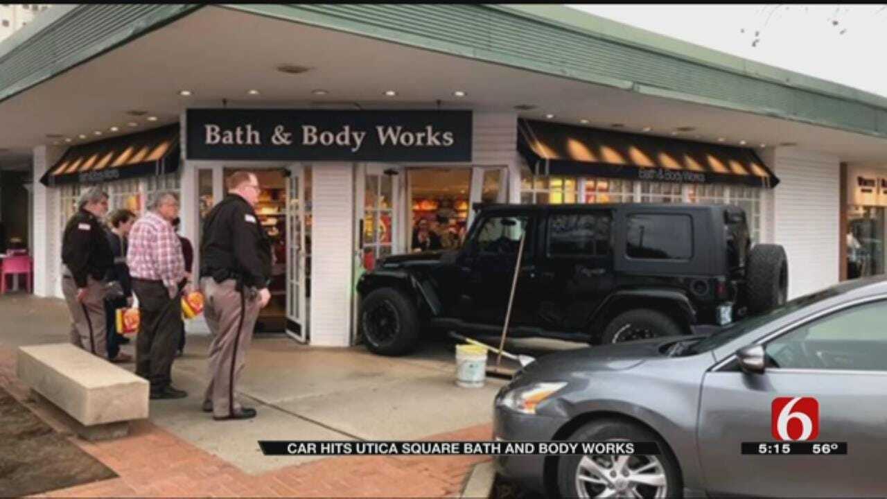 1 Injured After Vehicle Crashes Into Bath and Body Works