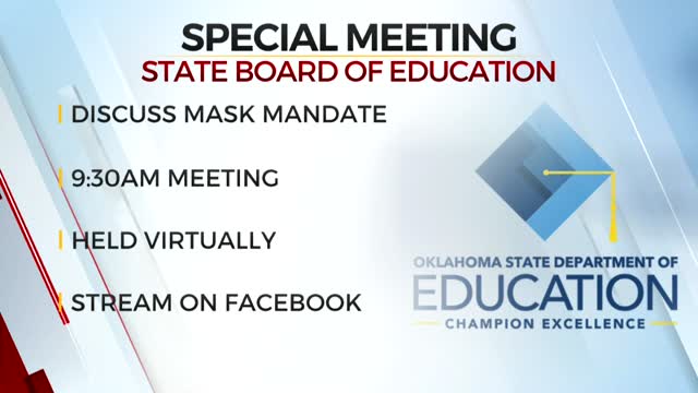 State Board Of Education To Meet, Discuss Mask Mandate Statewide 