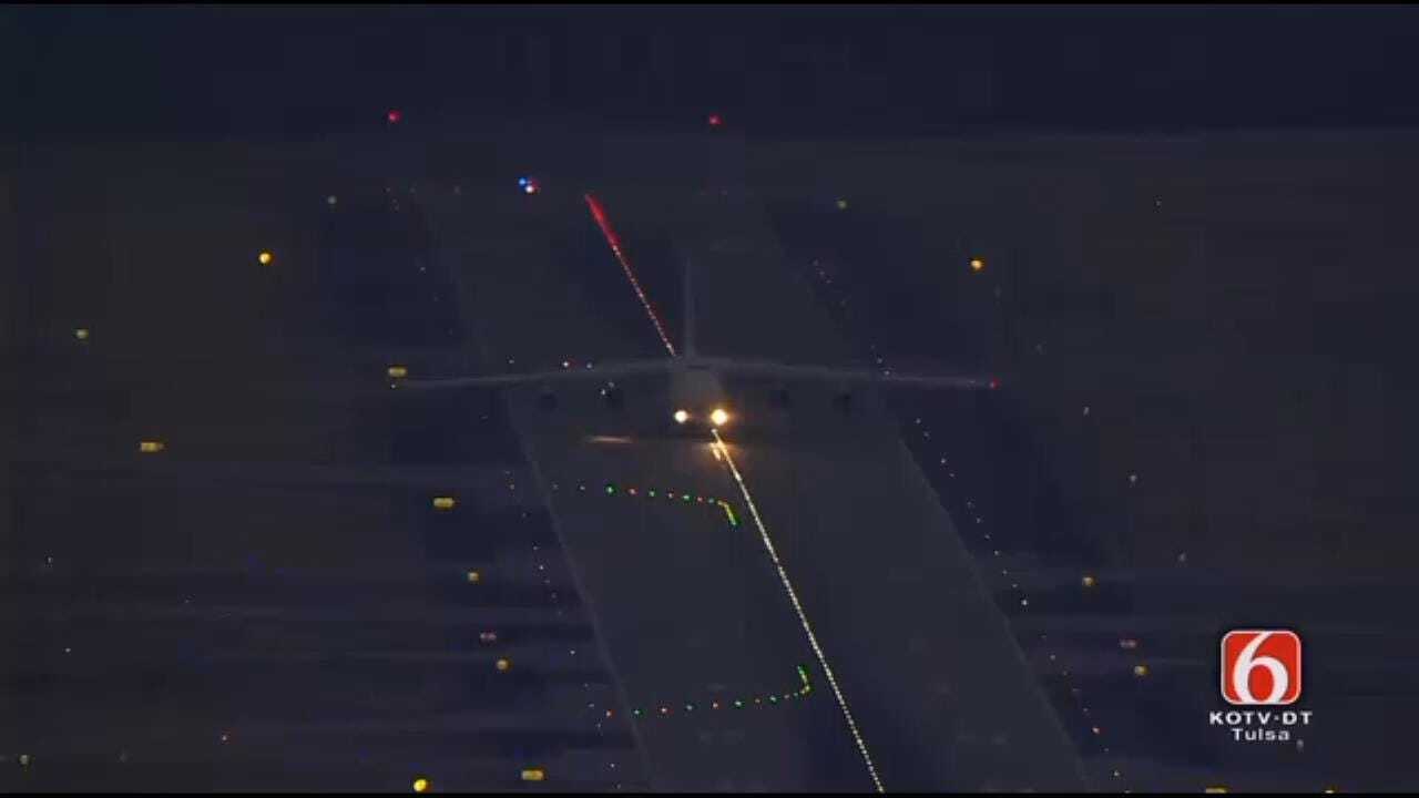 Osage SkyNews 6 HD: Antonov AN-124 Takes Off From Tulsa International Airport