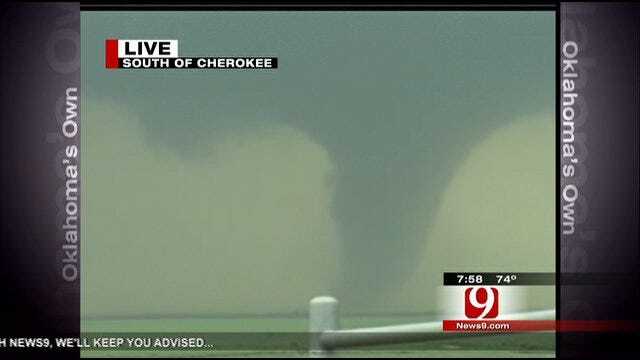Tornado Forms Near Cherokee, Oklahoma