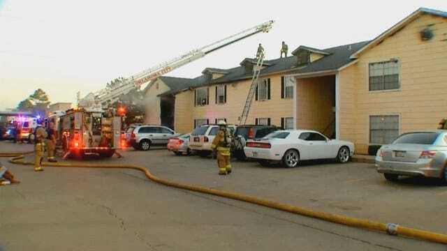 WEB EXTRA: Fire Crews Battle Blaze At North OKC Apartment Complex