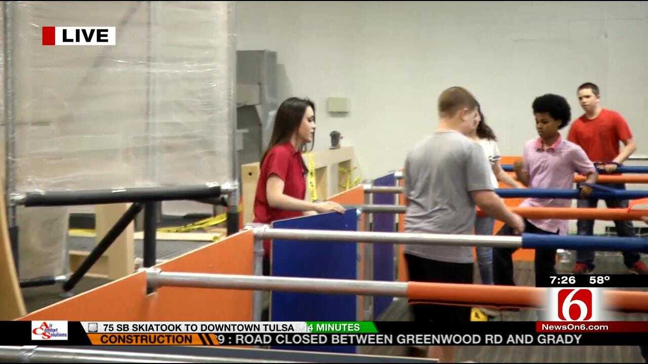Tulsa Union Students Create Human-Sized Foosball Table