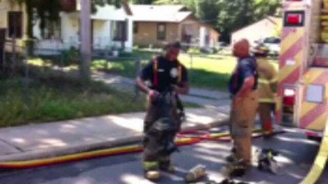 WEB EXTRA: Video From Scene Of West Tulsa House Fire