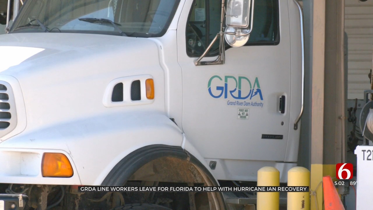 GRDA Line Workers Leave For Florida To Help With Hurricane Ian Recovery