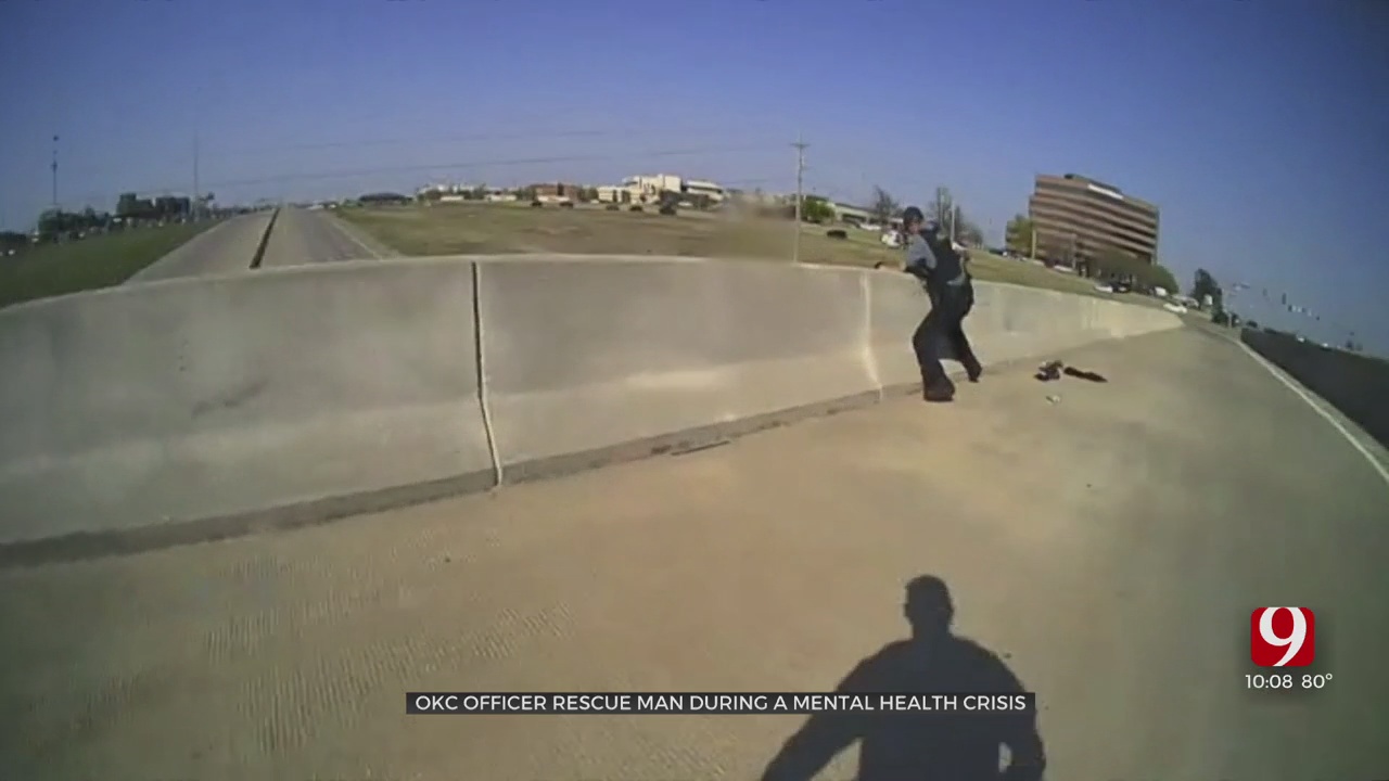 Caught On Camera: OKC Officers Rescue Man Experiencing Mental Health Crisis From City Bridge