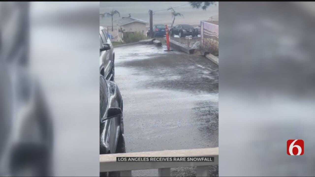 'Why Is The Rain White?' Asks Malibu Resident Upon Seeing Rare Snowfall