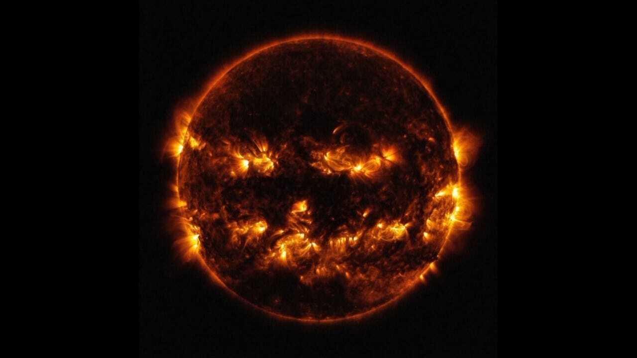 WATCH: NASA Posts A Photo Of The Sun Looking Like A Giant Flaming Jack-O’-Lantern