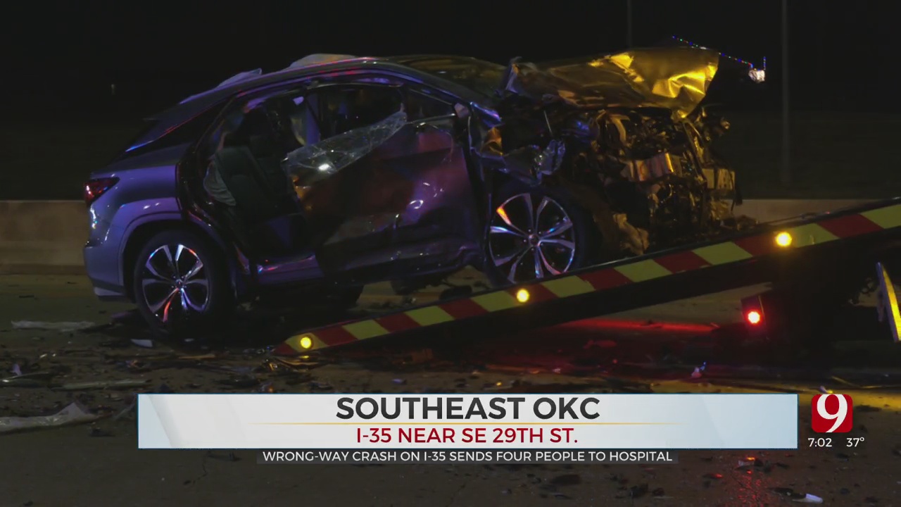 4 People Hospitalized After Wrong Way Driver Spurs Multi-Vehicle Collision