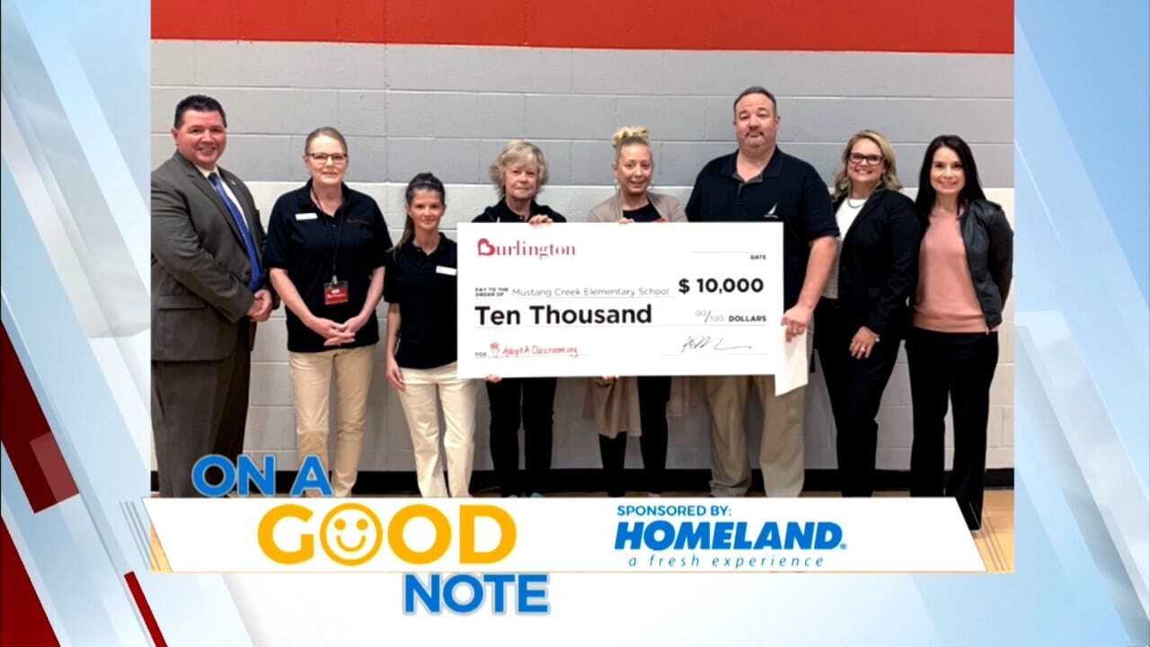 On A Good Note: Mustang School Gets $10,000 Check For New Supplies