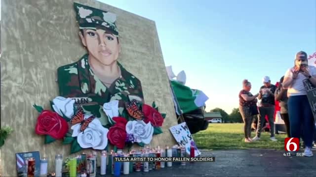 Tulsa Artist Paints Murals To Remember Fallen Soldiers