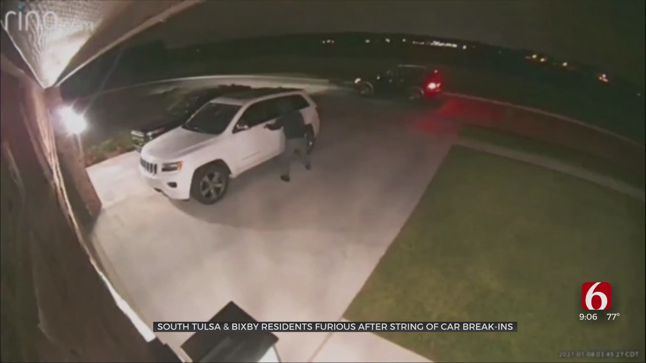Tulsa, Bixby Neighbors Frustrated After Security Camera Catches String Of Car Break-ins, Thefts
