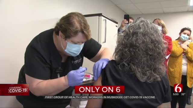 Healthcare Workers ‘Hopeful’ After First Group In Muskogee Receives COVID-19 Vaccine 