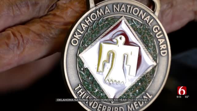 Oklahoma National Guard Honors 100-Year-Old WWII Veteran 