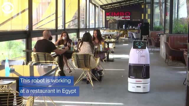 Watch: Robot Waiter Helps Limit Human Contact In Cairo