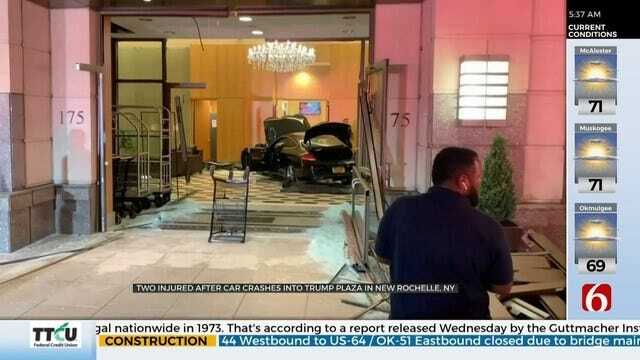 Car Crashes Through Lobby At Trump Plaza In Westchester, New York