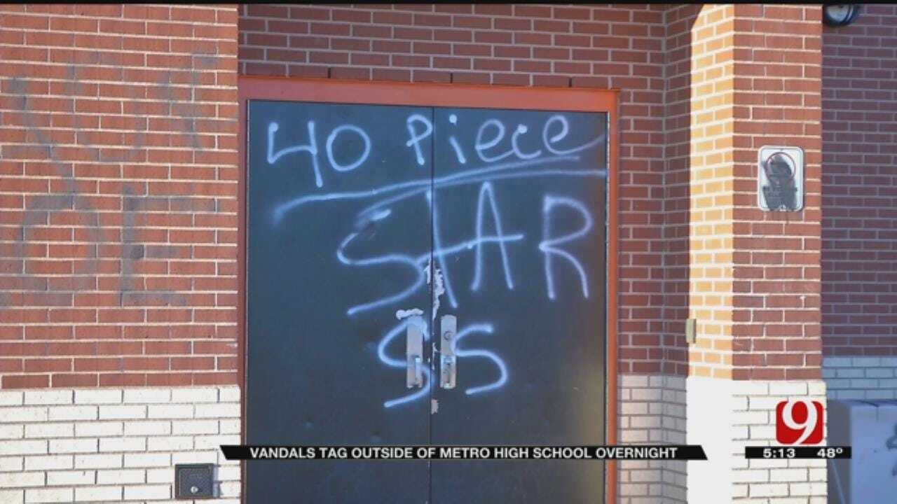 Vandals Spread Graffiti At Douglass High School