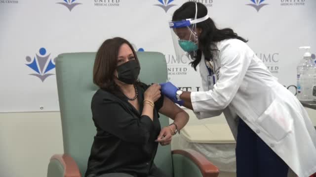 Kamala Harris & Husband Doug Emhoff Receive COVID-19 Vaccine