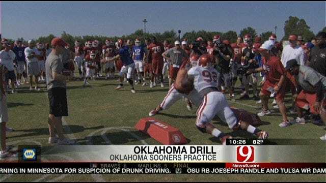 Sooners Go Full Pads With Oklahoma Drill