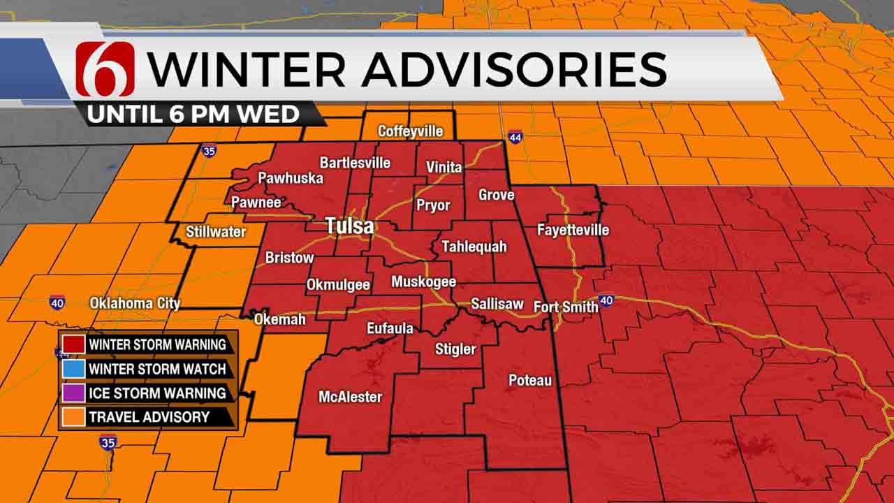 Winter Weather Advisories, Freezing Temperatures Continue For Green Country