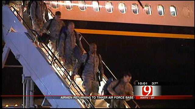 US Airmen Return To Tinker AFB