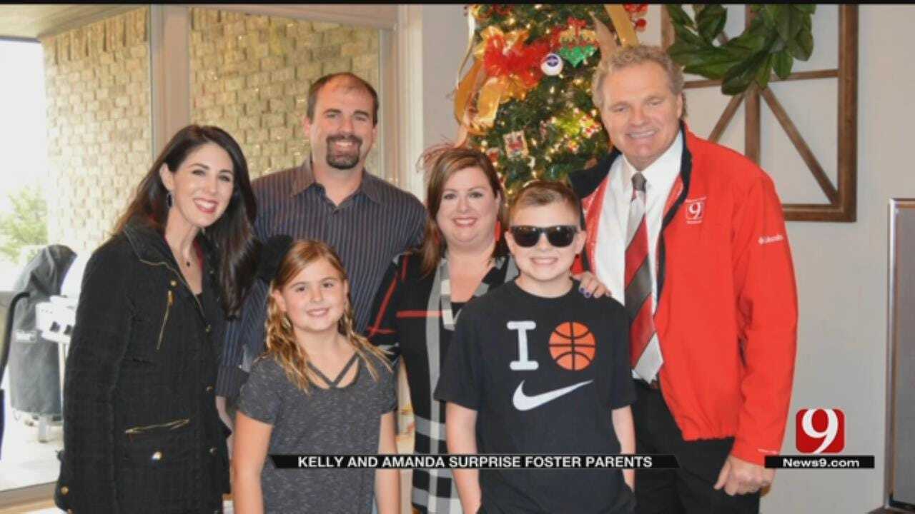 Kelly And Amanda Bring Christmas Joy To Foster Parents