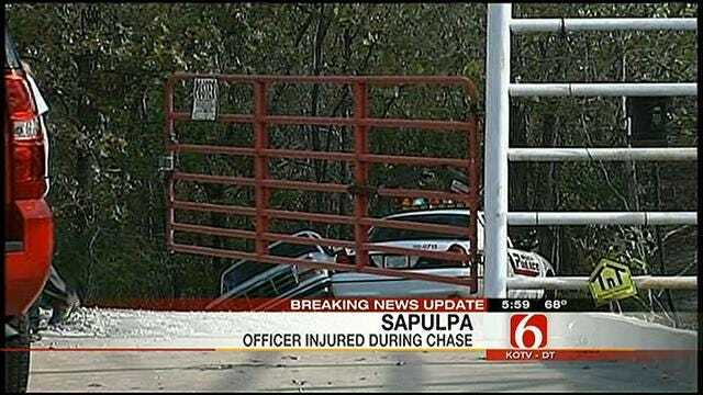 Sapulpa Officer Involved In Collision After Pursuit, School Temporarily Locked Down