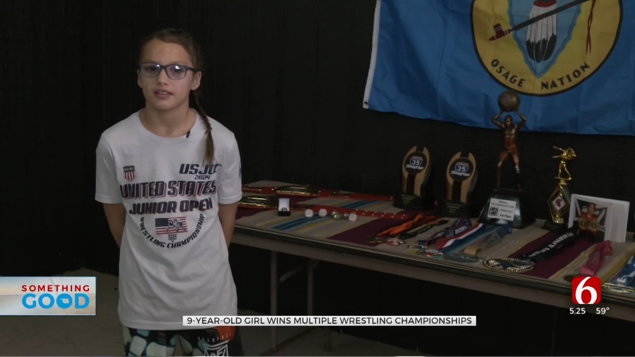 9-Year-Old Girl From Oklahoma Wins Multiple Wrestling Championships