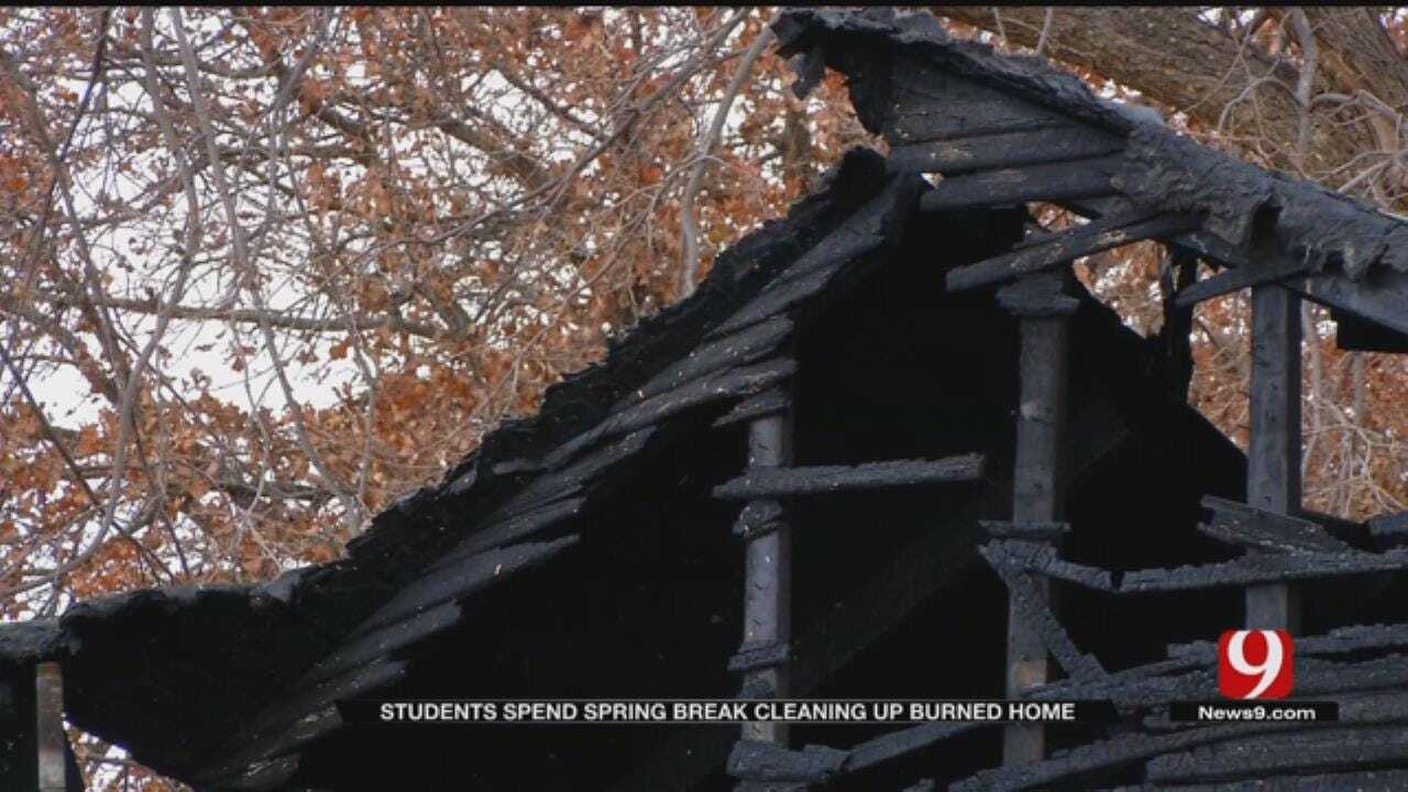 Students Spend Spring Break Helping Family After Fatal Luther Fire