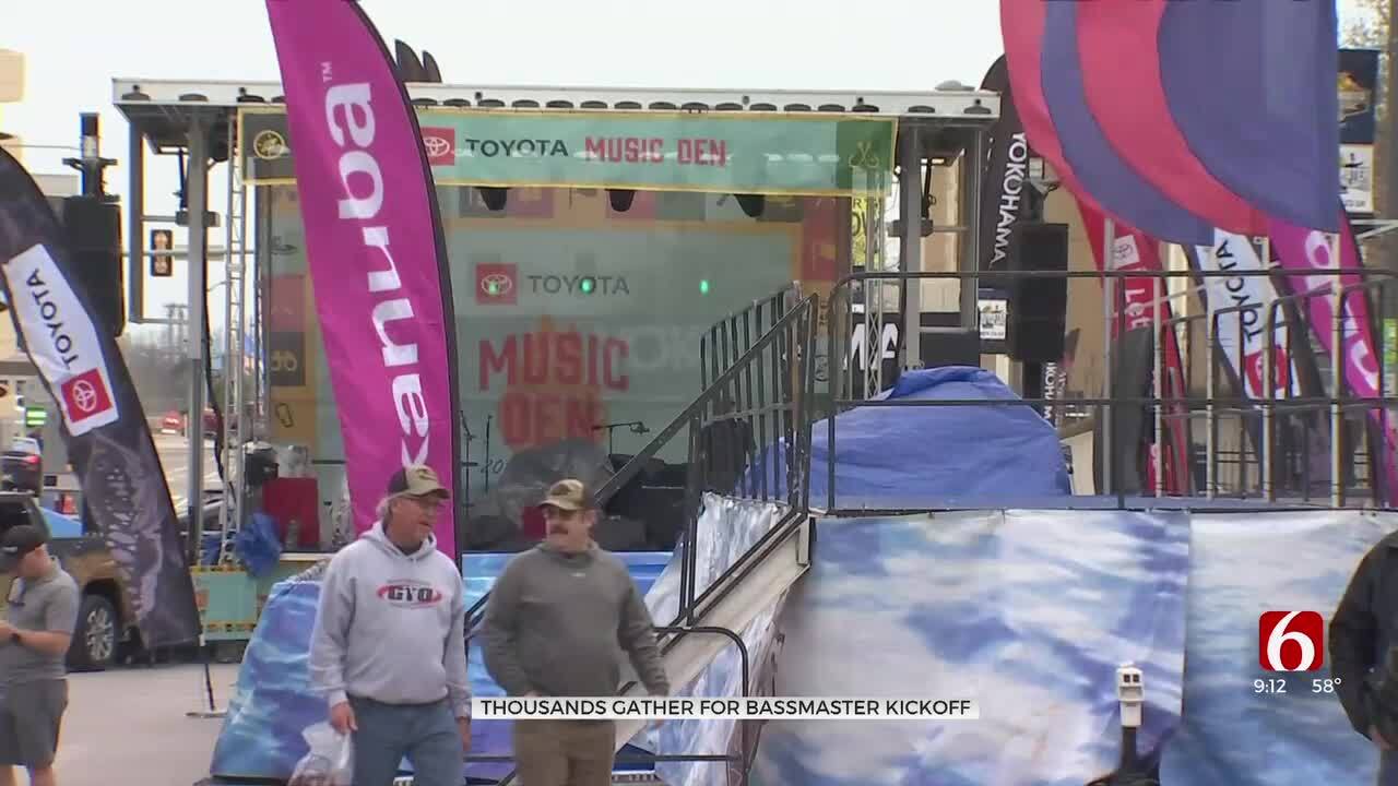 Bass Fishing Fans In Downtown Tulsa For Bassmaster Classic Kickoff Party