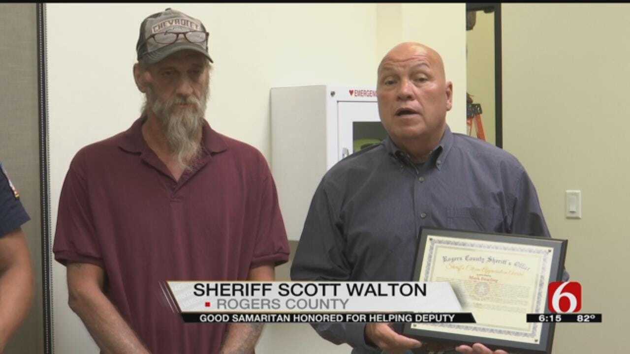 Rogers County Man Recognized After Helping Deputies Make Arrest