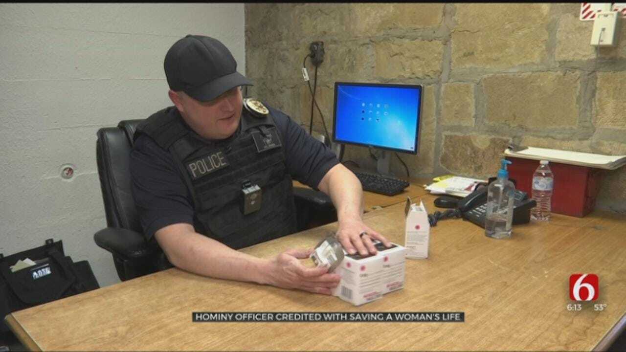 Hominy Officer Recognized For Saving Woman From Overdose