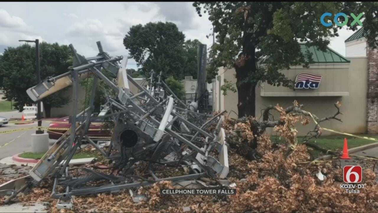 Cell-Phone Tower Collapses In Tulsa
