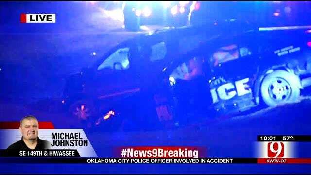 Emergency Crews Respond To Officer Involved Accident In SE OKC