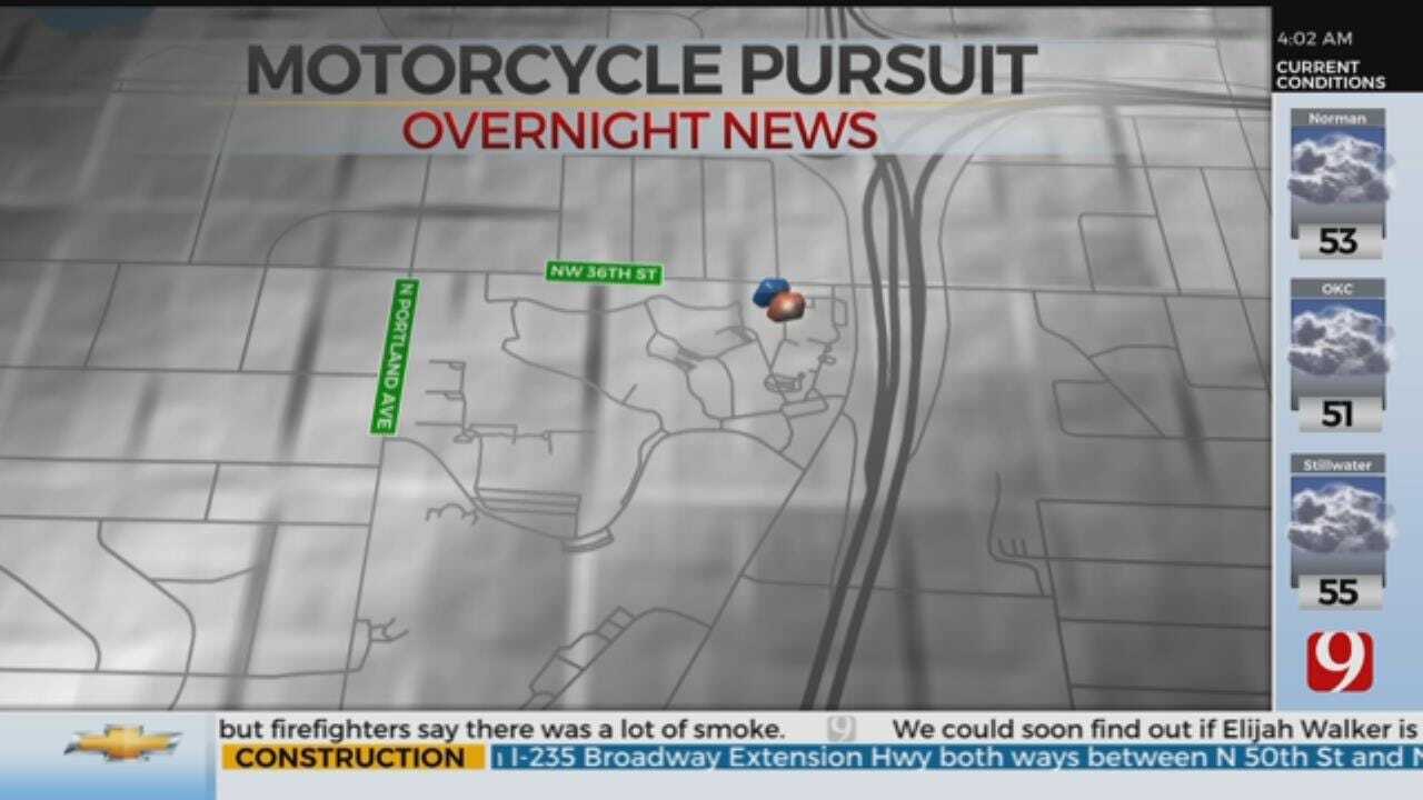 Motorcyclist Arrested Following Overnight Pursuit