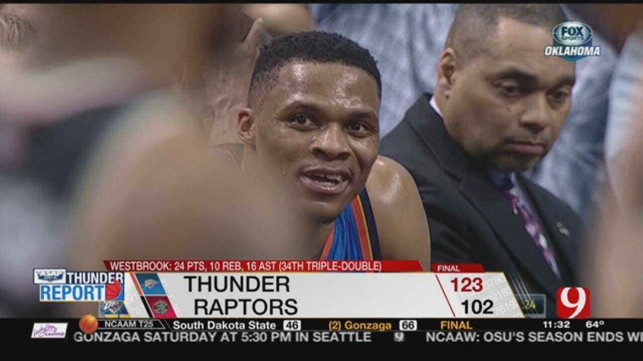 Another Triple-Double For Westbrook As Thunder Top Raptors