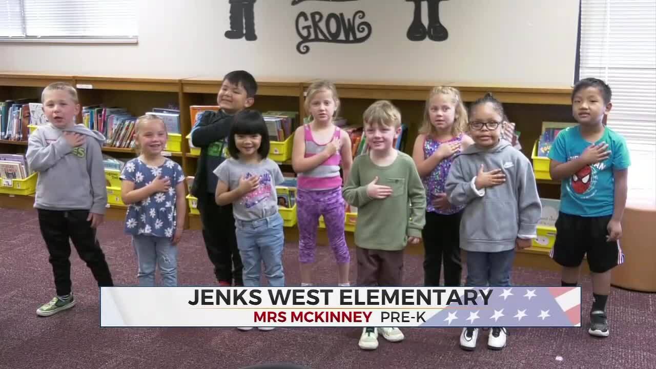 Daily Pledge: Pre-K Students At Jenks West Elementary
