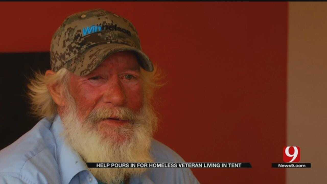Help Pours In For Homeless Veteran Living In Tent Near Clinton