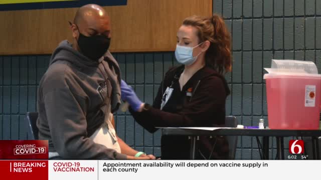 Tulsa Police Officers Begin To Receive COVID-19 Vaccine 