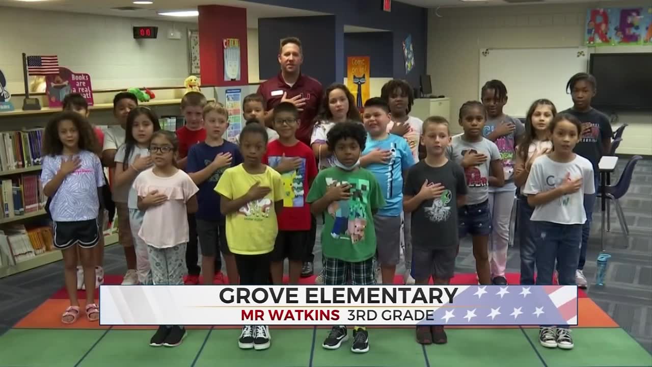 Daily Pledge: 3rd Graders From Grove Elementary 