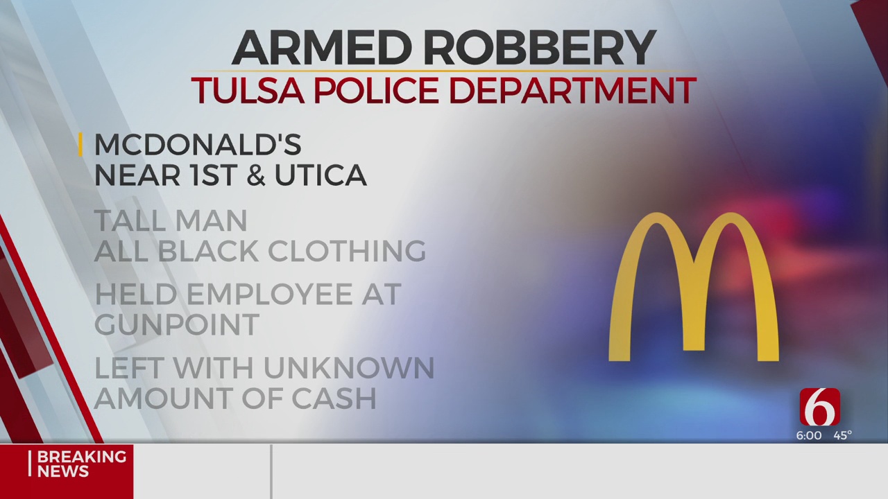 TPD Investigating Armed Robbery At Fast Food Restaurant