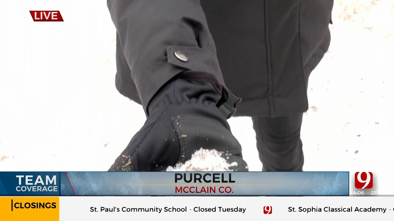 News 9's Brittany Toolis Gives Winter Weather Update From Purcell
