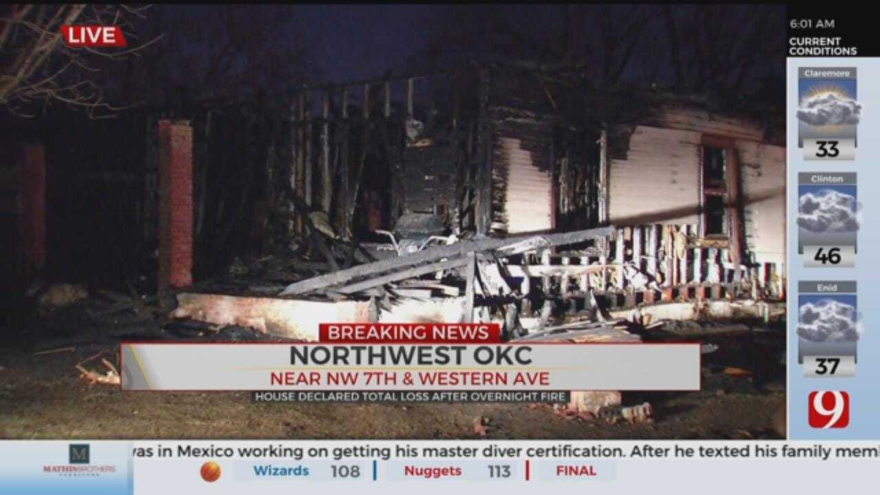NW Oklahoma City Home Destroyed In Overnight Fire