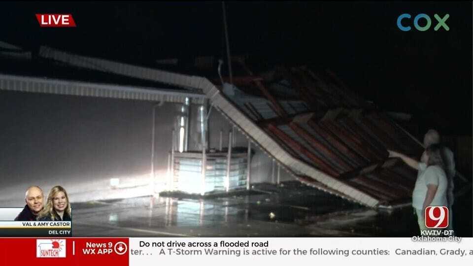 WATCH: Storms Damage House Of Prayer Church Roof In Del City